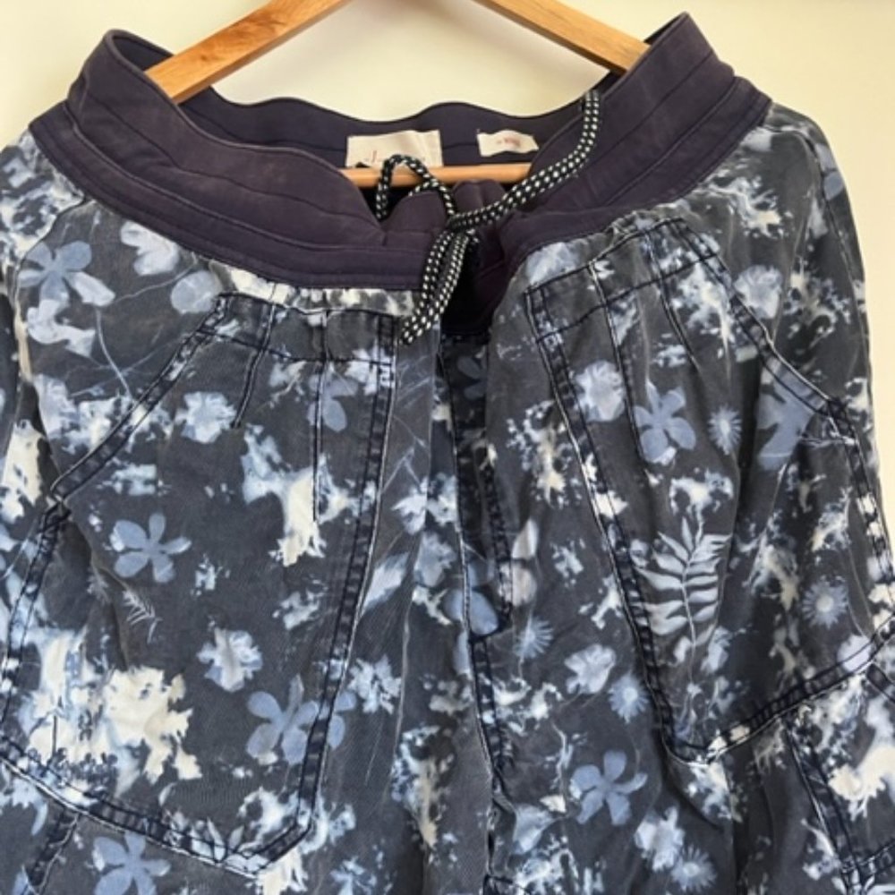 Anthropologie Soft Denim Floral Cargo Pant